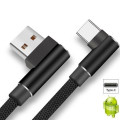 Cabo de Dados USB Tipo C 90º 2.4A - Cores Sortidas