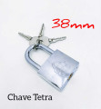 Cadeado 38mm - Chave Tetra- Prata