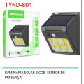 Luminária Solar 6 Cob com Sensor