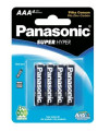 Pilha Palito AAA Super Hyper - Panasonic (Cartela com 4)