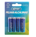 Pilha Alcalina Knup - com 4 unidades AA - KP-4900AA