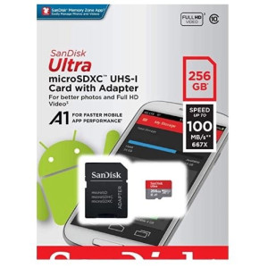 Cartão de Memória 256GB - Sandisk Ultra - Classe 10