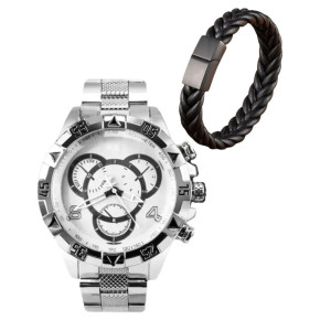 Kit Relógio Masculino + Bracelete - Modelos Sortidos