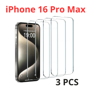 3x Películas Vidro 3D - Iphone 16 Pro Max