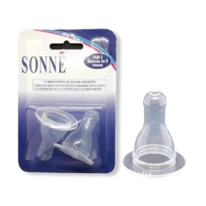 Kit 2 Bicos de Silicone p/ Mamadeira - Sonne