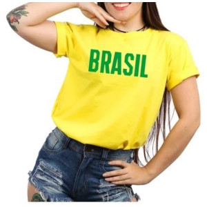 Camiseta Feminina do Brasil (GG) - Modelos Sortidos