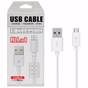 Cabo de Dados e Carga  Mini-USB (V3) com Filtro 1,5M
