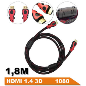 Cabo HDMI x HDMI - 1,8 Metros - Versão 1.4 - 3D