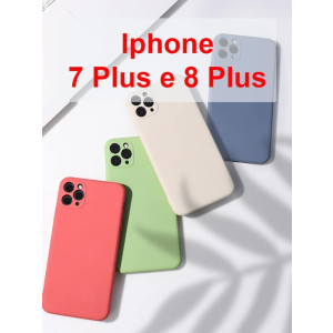 Capa Silicone - iPhone 7 e 8 Plus - Cores Sortidas