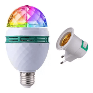 Lâmpada LED Colorida Giratória