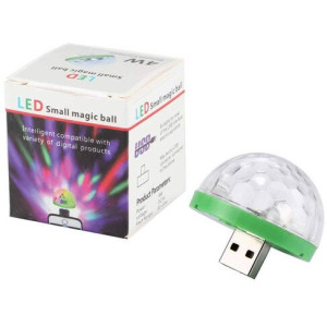 Micro Lâmpada LED Colorida USB Small Magic Ball
