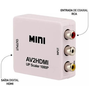 Conversor Multimídia AV (RCA) para HDMI