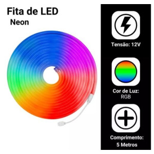 Fita LED Neon RGB Flexível 