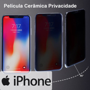 Pelicula Cerâmica Privacidade - Iphone 6/7/8 - Preto