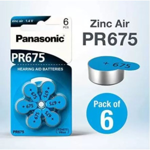 Cartela 6 Baterias Auditiva Panasonic PR675